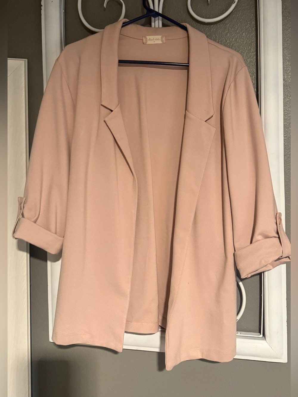 Altar'd State Blush Open-Front Blazer Jacket